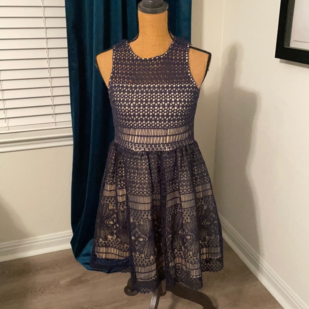 Size small navy lace dress